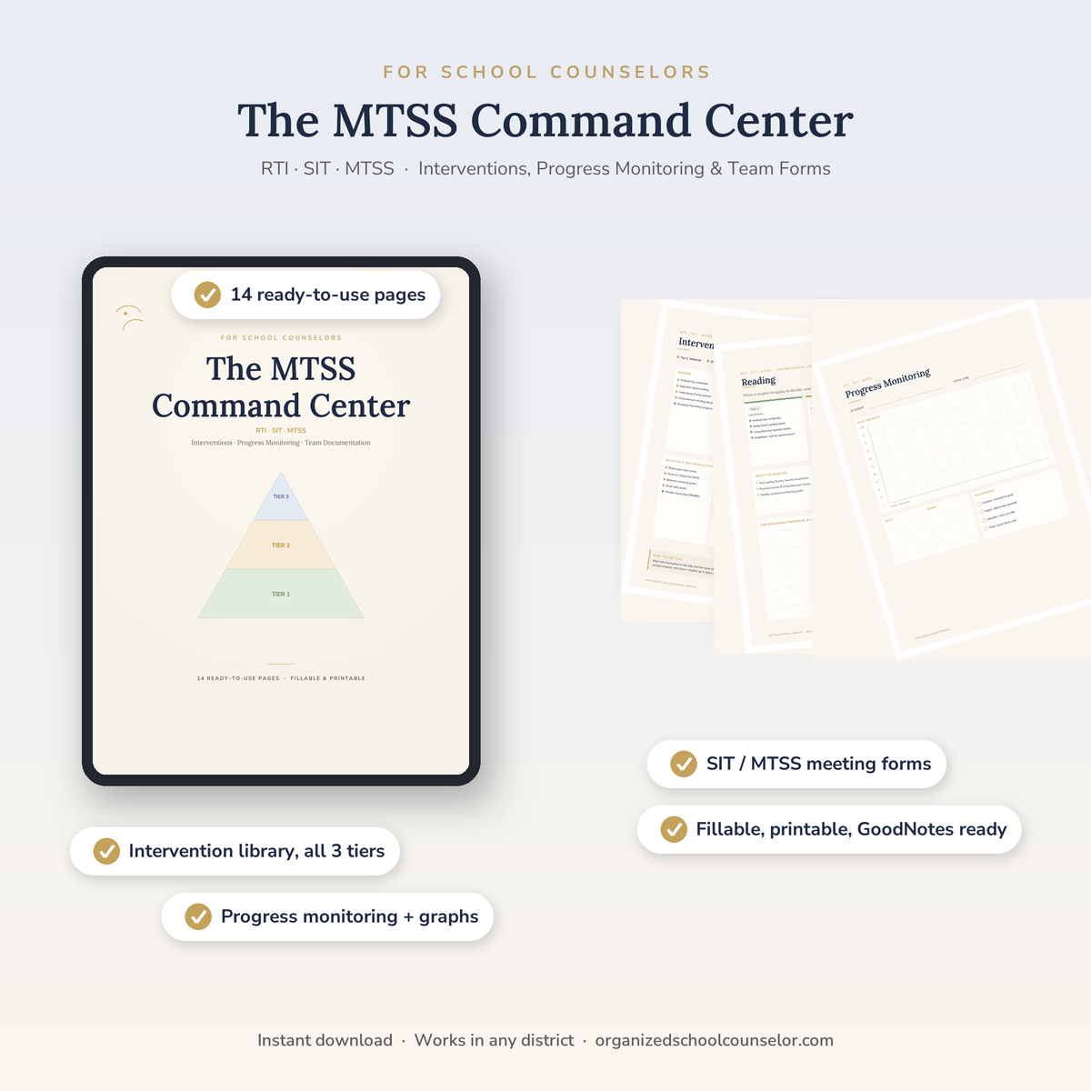MTSS & RTI Intervention Command Center -School Counselor Toolkit